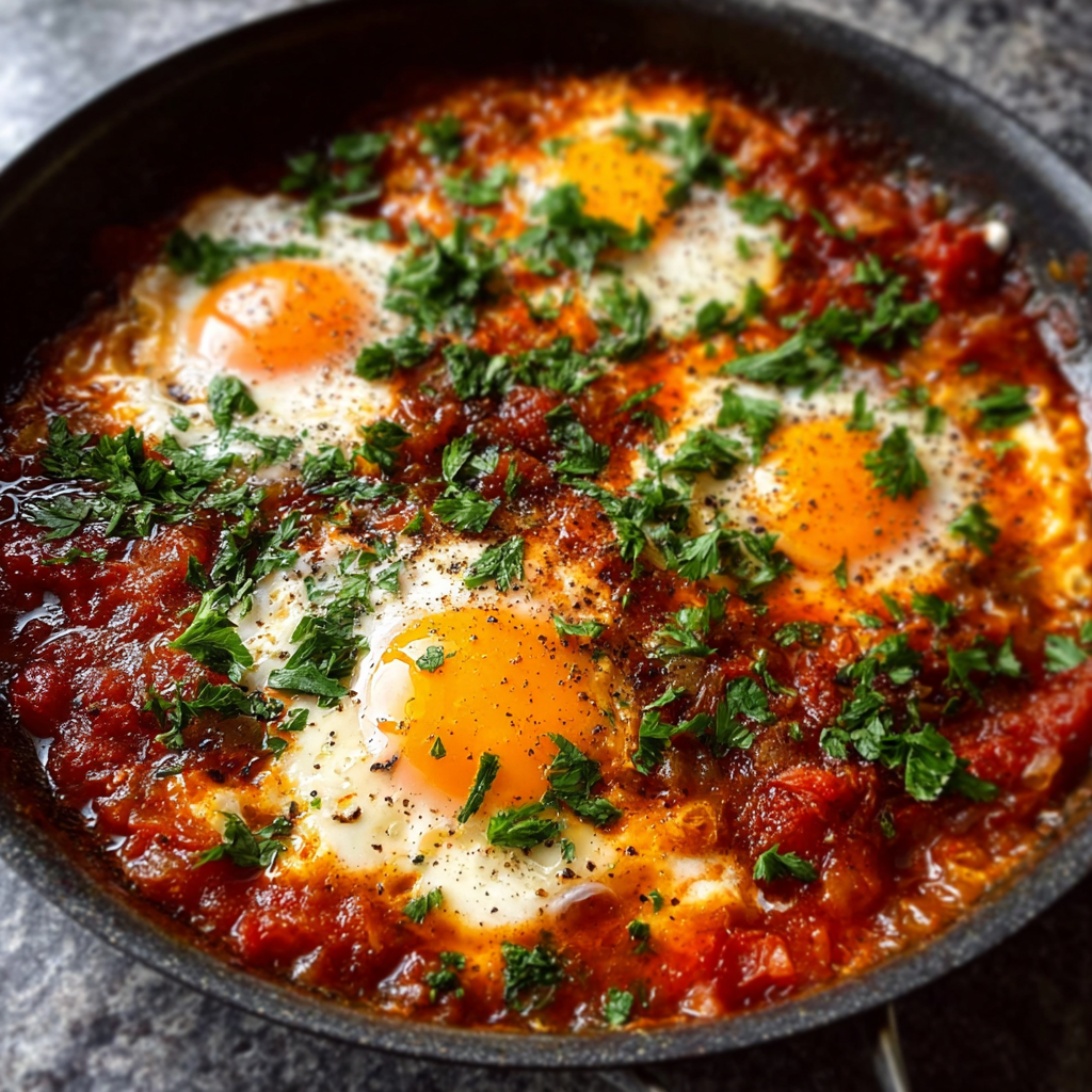 Keto Shakshuka with Olive Oil & Garlic