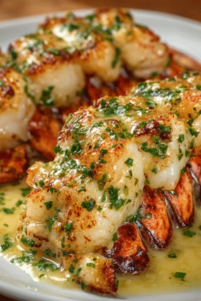 Lobster Tails in Garlic Parmesan Butter