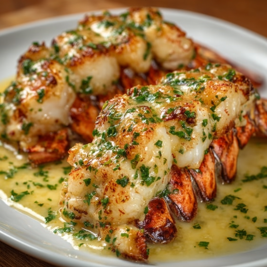 Lobster Tails in Garlic Parmesan Butter