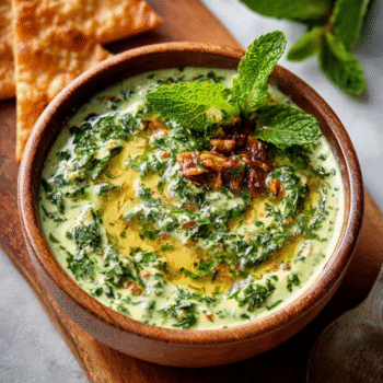 Low-Carb Tahini-Mint Winter Herb Dressing