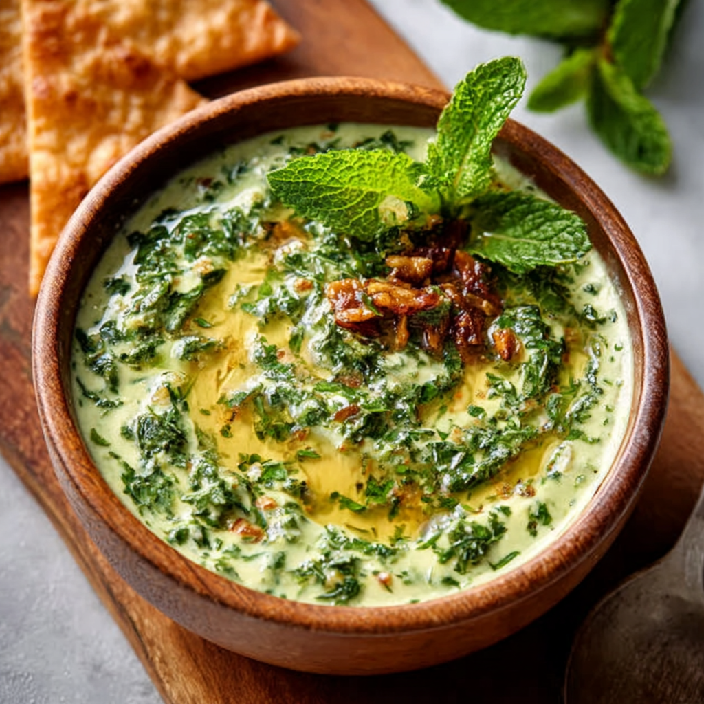 Low-Carb Tahini-Mint Winter Herb Dressing