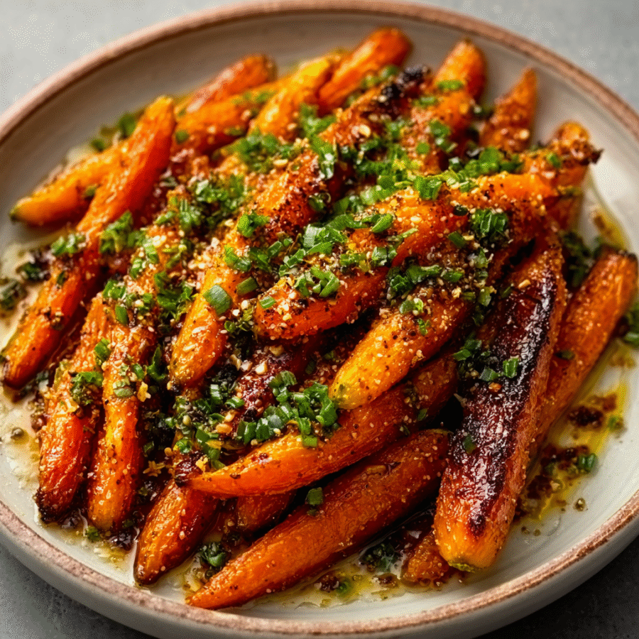 Miso Butter Roasted Carrots
