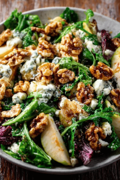 Pear, Walnut and Blue Cheese Winter Salad