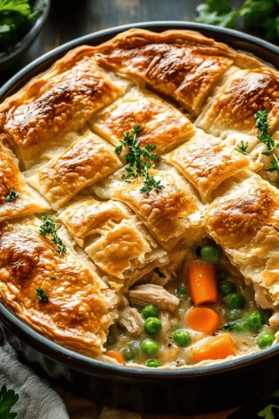 Puff Pastry Chicken Pot Pie