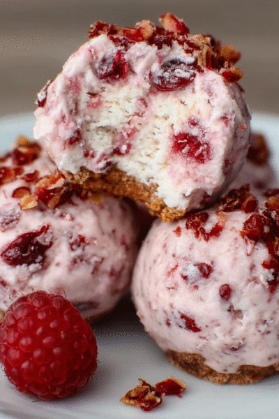 Raspberry Cheesecake Keto Fat Bombs (High-Fat, No Sugar)