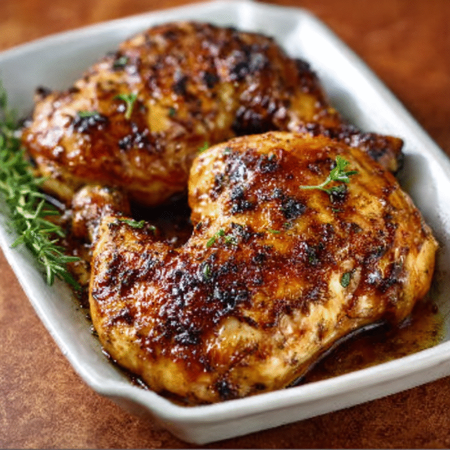 Roasted Bone In Chicken Legs in Chicken Fat