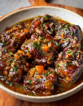 Slow-Cooked Oxtail in Bone Broth Reduction