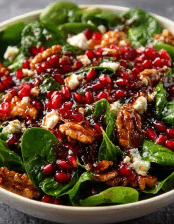 Spinach Salad with Pomegranate Vinaigrette