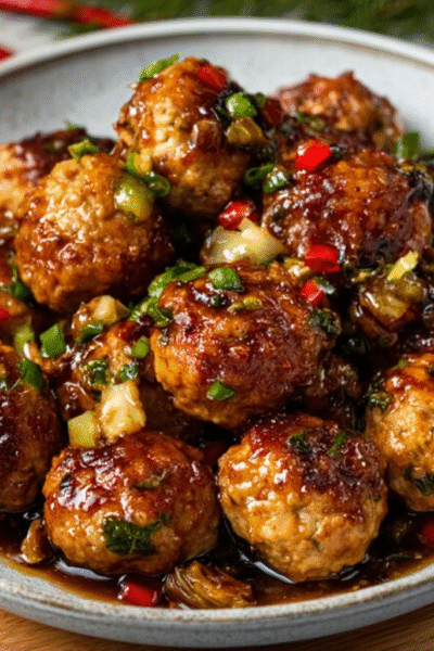 Sweet Festive Chicken Meatballs