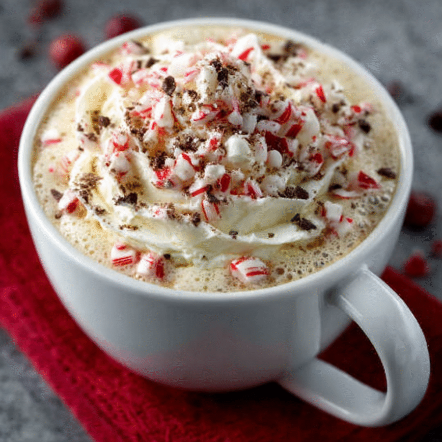 White Chocolate Candy Cane Latte