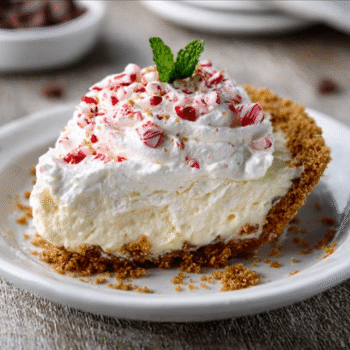 White Chocolate Peppermint Cream Pie