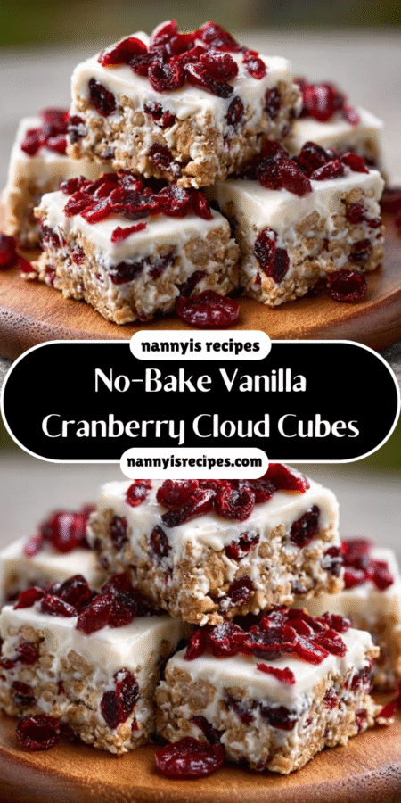 No-Bake Vanilla Cranberry Cloud Cubes: A Delightful Treat! 7 1