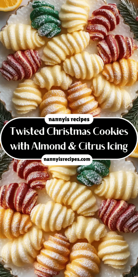 Twisted Christmas Cookies with Almond & Citrus Icing are delicious! 7 10 2