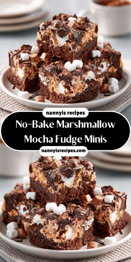 No-Bake Marshmallow Mocha Fudge Minis are irresistible delights! 7 11