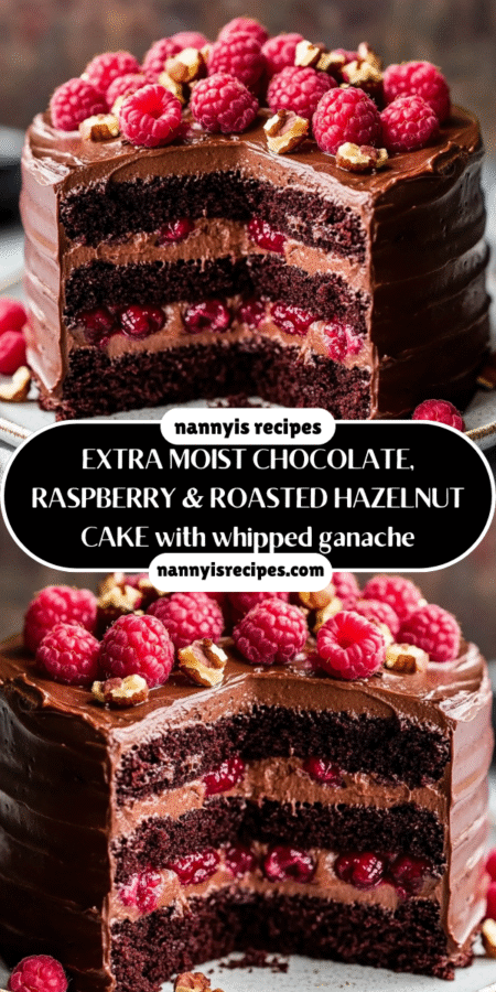 EXTRA MOIST CHOCOLATE, RASPBERRY & ROASTED HAZELNUT CAKE is a must-try recipe! 7 17 7