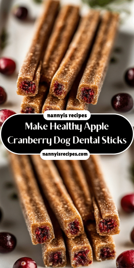 Make Healthy Apple Cranberry Dog Dental Sticks Easily! 7 2 5