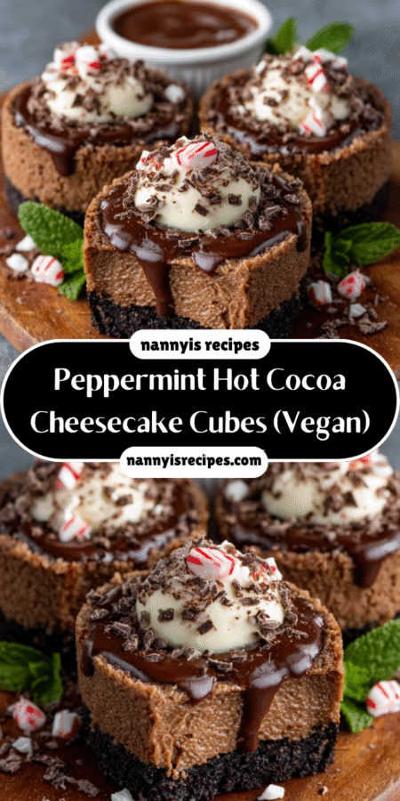 Peppermint Hot Cocoa Cheesecake Cubes (Vegan) Delight! 7 21