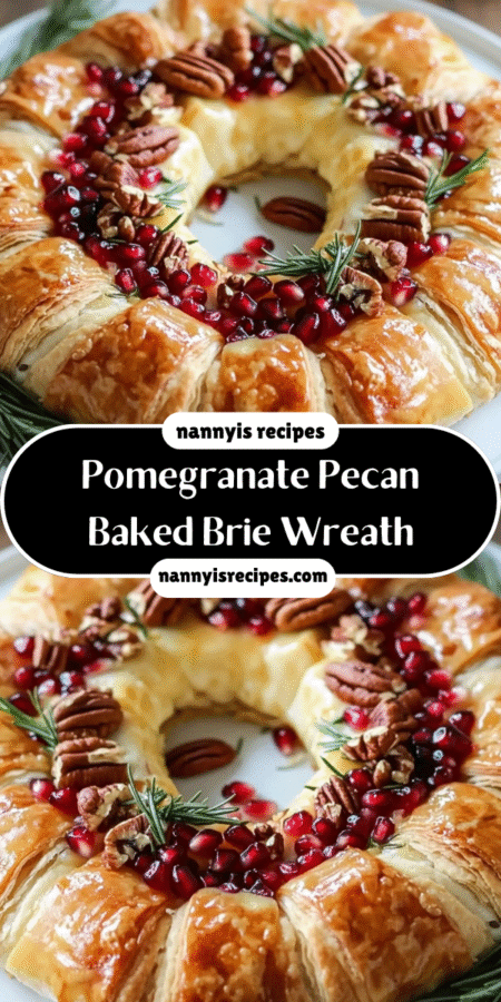 Pomegranate Pecan Baked Brie Wreath: Delight Your Guests! 7 24 2