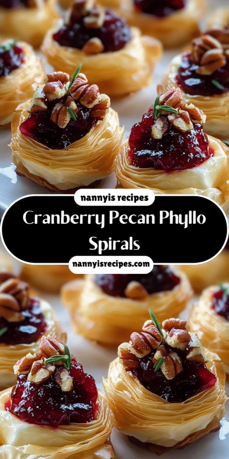Cranberry Pecan Phyllo Spirals: A Delicious Treat! 6 26 2