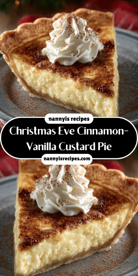 Christmas Eve Cinnamon-Vanilla Custard Pie delights your guests! 7 3 1