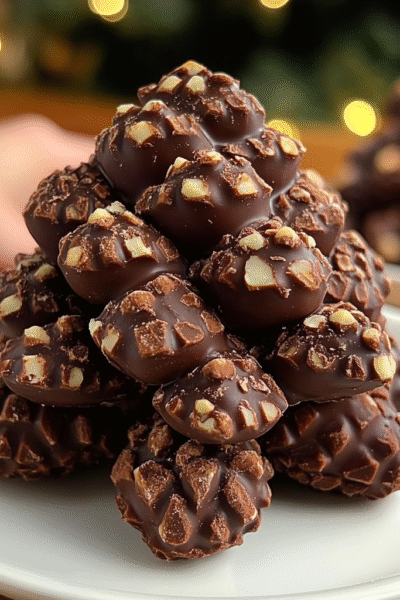 3-ingredient chocolate pinecones