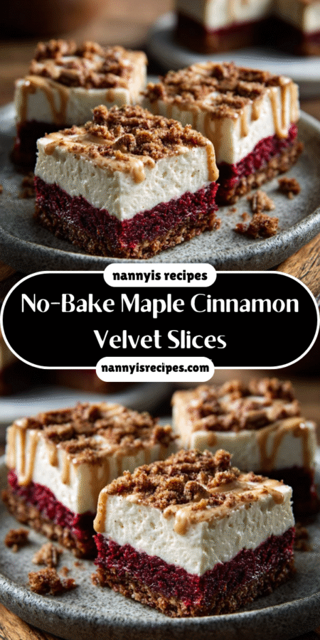 No-Bake Maple Cinnamon Velvet Slices are a must-try! 7 4