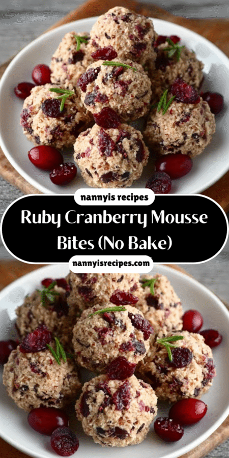 Ruby Cranberry Mousse Bites (No Bake) Delight Everyone! 7 6