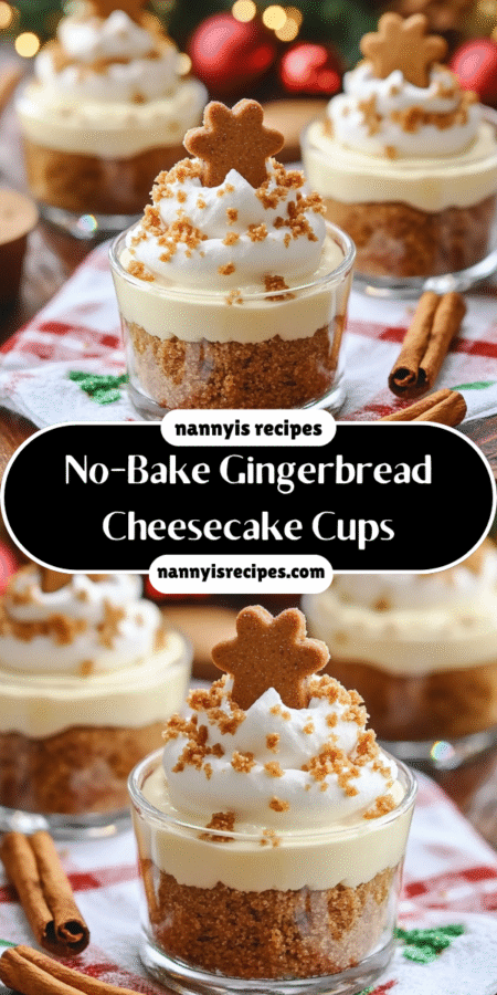No-Bake Gingerbread Cheesecake Cups: Delight Your Taste Buds! 7 8 3
