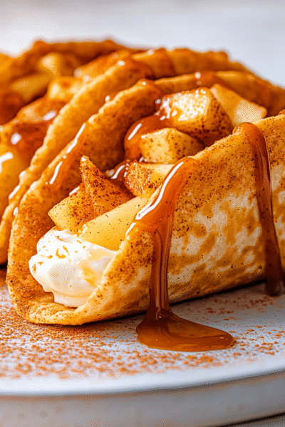 Apple pie cheesecake tacos