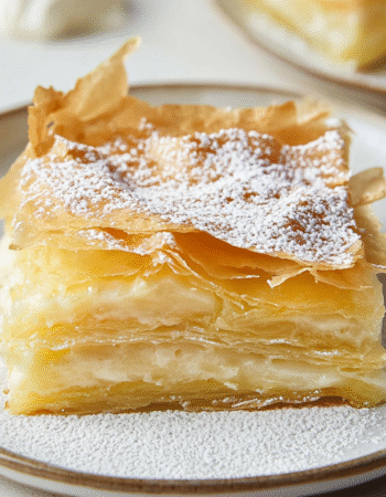 Authentic Greek Bougatsa with Creamy Custard