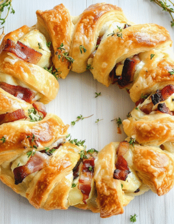 Bacon Brie Crescent Wreath