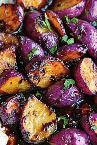 Balsamic Purple Potatoes