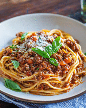 Beef Bolognese with Linguine