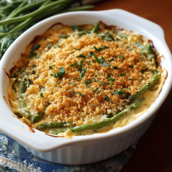 Beer-Cheese Green Bean Casserole