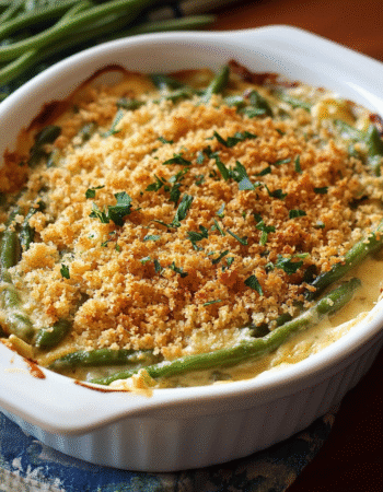 Beer-Cheese Green Bean Casserole