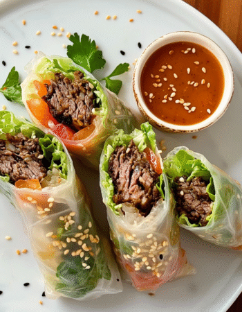 Big Mac-Inspired Rice Paper Rolls