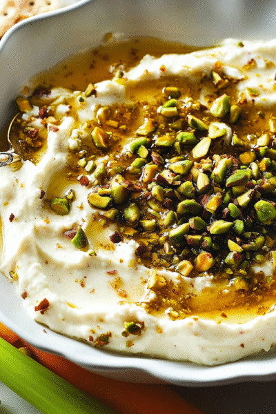 Boursin Fig Hot Honey Pistachio Dip
