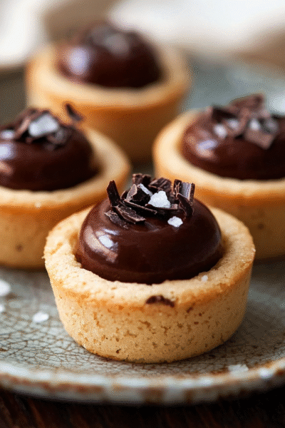 Buttery Ganache Cookie Cups