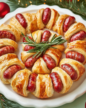 Candy Cane Pigs in a Blanket