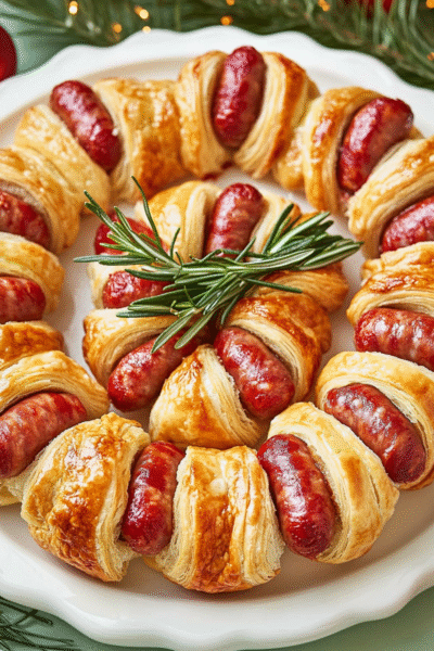 Candy Cane Pigs in a Blanket