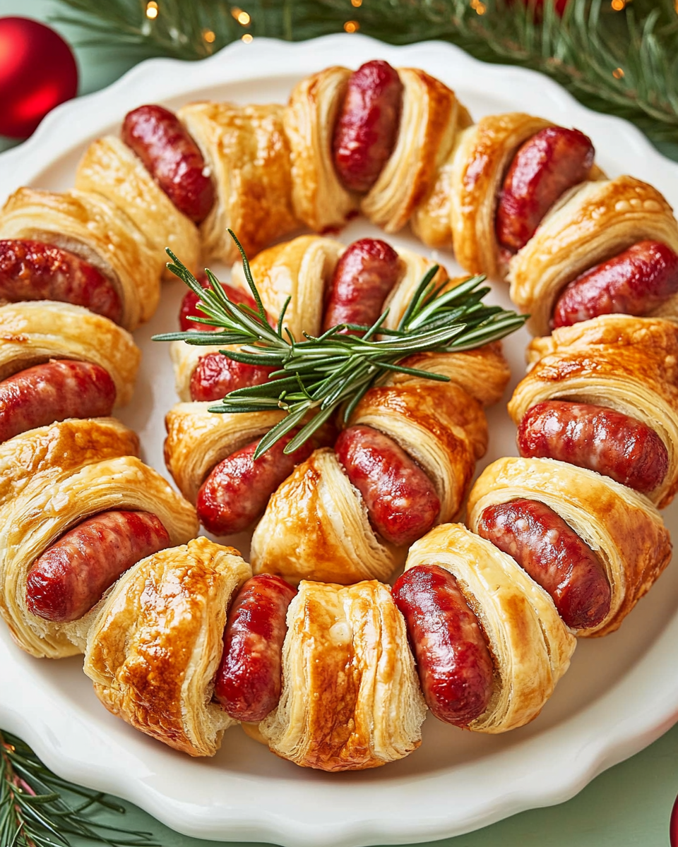 Candy Cane Pigs in a Blanket