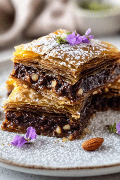 Chocolate Baklava with Parmida Chocolate Spread