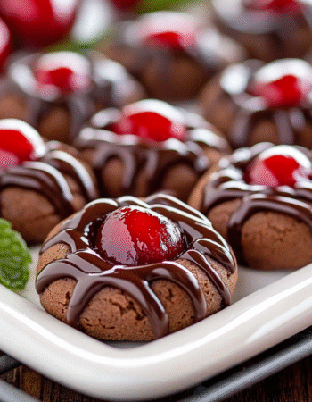 Chocolate-Covered Cherry Thumbprints