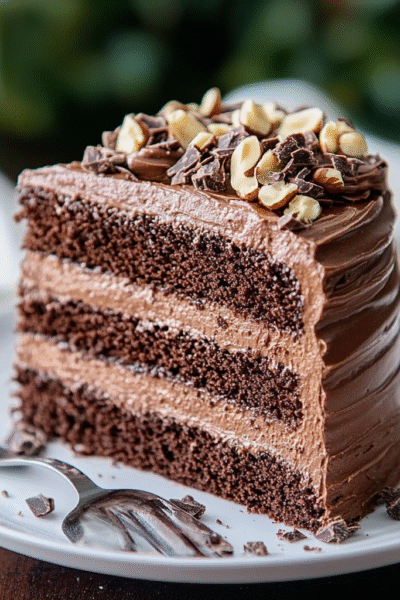 Chocolate Hazelnut Cake with Nutella Frosting