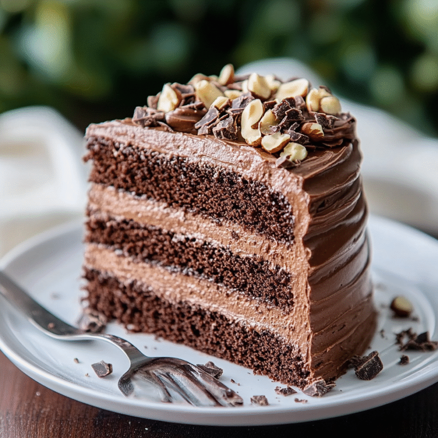 Chocolate Hazelnut Cake with Nutella Frosting