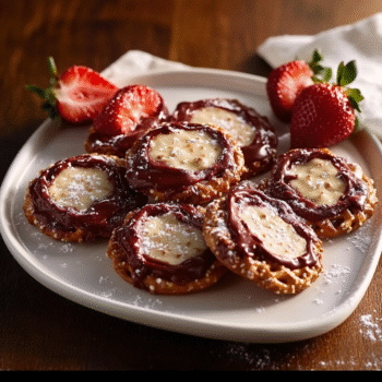 Chocolate-Strawberry Pretzel Cookies