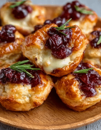 [Christmas Appetizer] Brie & Cranberry Pastry Bites