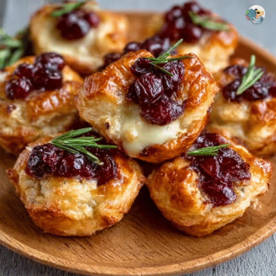 [Christmas Appetizer] Brie & Cranberry Pastry Bites