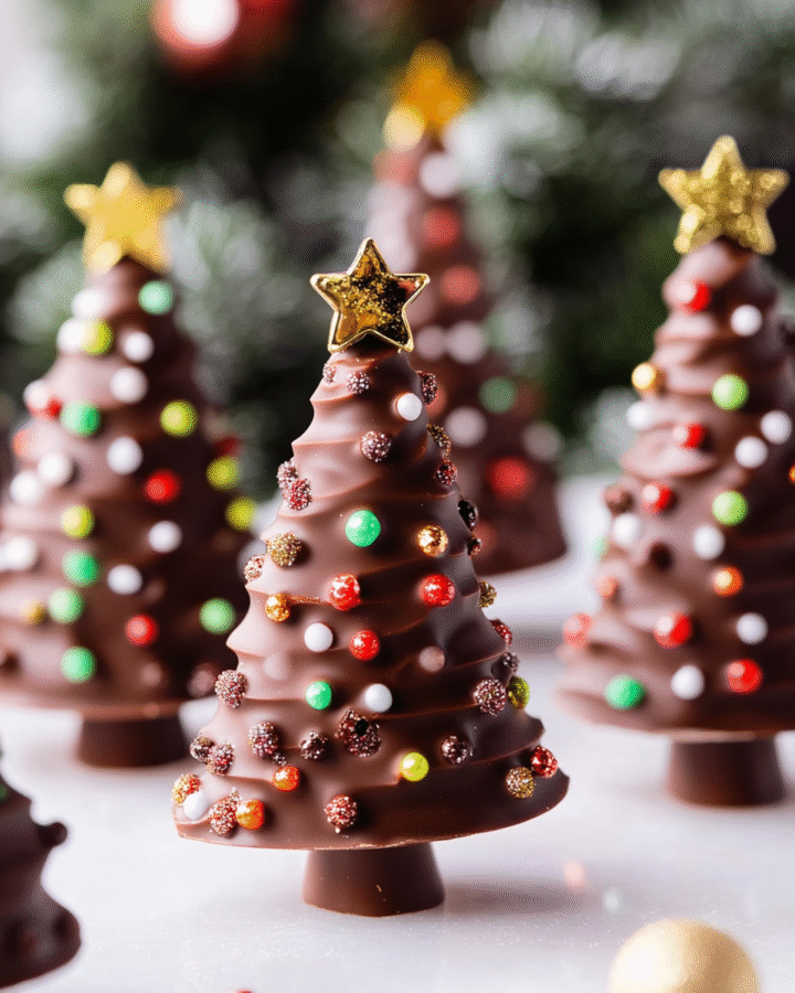 Christmas Chocolate Trees are easy to make and fun! 6 Christmas Chocolate Trees