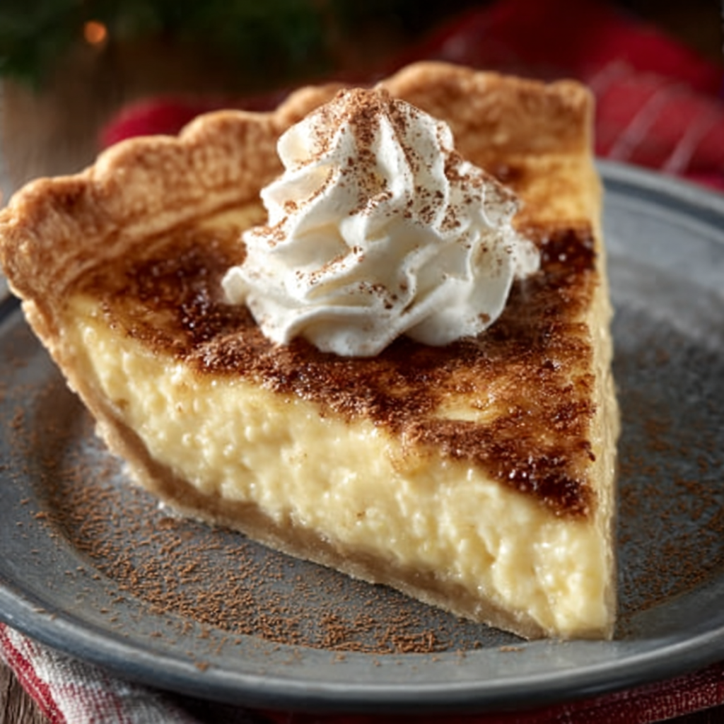 Christmas Eve Cinnamon-Vanilla Custard Pie
